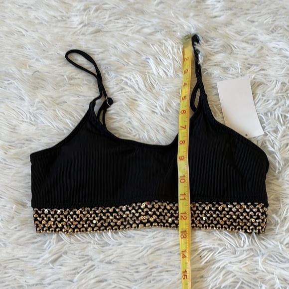 DORADO Women’s Ribbed Tankini and Bikini Set black and gold sequin size Medium - Picture 5 of 15